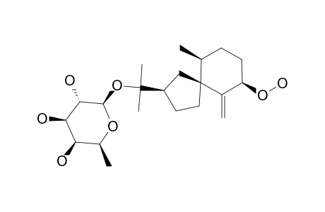 (2-R*,5-S*,7-R*,10-S*)-7-HYDROPEROXY-2-[(1-METHYL-1-BETA-D-FUCOPYRANOSYLOXY)-ETHYL]-10-METHYL-6-METHYLENESPIRO-[4.5]-DECANE