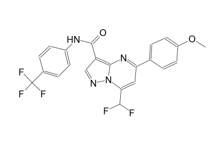 7-(difluoromethyl)-5-(4-methoxyphenyl)-N-[4-(trifluoromethyl)phenyl]pyrazolo[1,5-a]pyrimidine-3-carboxamide