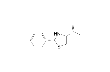 Thiazolidine, 4-(1-methylethenyl)-2-phenyl-, cis-