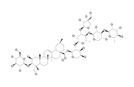 DURANTANIN-II;POLYGALACIC-ACID-3-O-BETA-D-GLUCOPYRANOSIDO-28-O-[ALPHA-L-RHAMNOPYRANOSYL-(1->3)-BETA-D-XYLOPYRANOSYL-(1->4)-[BETA-D-APIOFURANOSYL-(1