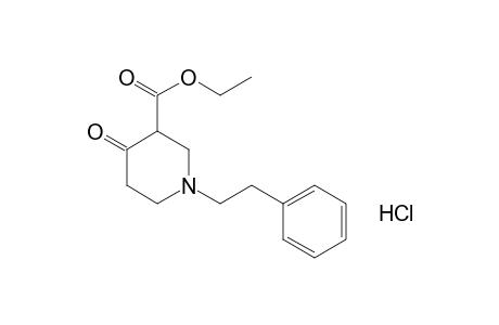 4-oxo-1-phenethylnipecotic acid, ethyl ester, hydrochloride