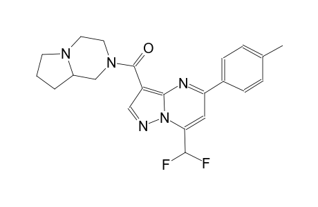 7-(difluoromethyl)-3-(hexahydropyrrolo[1,2-a]pyrazin-2(1H)-ylcarbonyl)-5-(4-methylphenyl)pyrazolo[1,5-a]pyrimidine