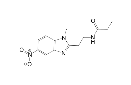 N-[2-(1-methyl-5-nitro-1H-benzimidazol-2-yl)ethyl]propanamide