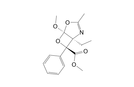 ENDO-1-ETHYL-5-METHOXY-3-METHYL-7-PHENYL-4,6-DIOXA-2-AZABICYCLO-[3.2.0]-HEPT-2-ENE-7-CARBOXYLIC-ACID-METHYLESTER