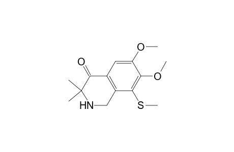 4(1H)-Isoquinolinone, 2,3-dihydro-6,7-dimethoxy-3,3-dimethyl-8-(methylthio)-