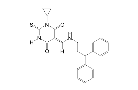 (5Z)-1-cyclopropyl-5-{[(3,3-diphenylpropyl)amino]methylene}-2-thioxodihydro-4,6(1H,5H)-pyrimidinedione