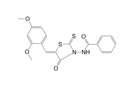 N-[(5Z)-5-(2,4-dimethoxybenzylidene)-4-oxo-2-thioxo-1,3-thiazolidin-3-yl]benzamide