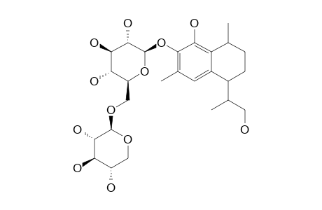 ALANGICADINOSIDE-F;2,3,12-TRIHYDROXYCALAMENENE-3-O-BETA-D-XYLOPYRANOSYL-(1->6)-BETA-D-GLUCOPYRANOSIDE