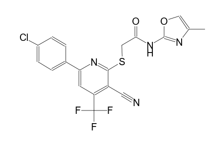 2-{[6-(4-chlorophenyl)-3-cyano-4-(trifluoromethyl)-2-pyridinyl]sulfanyl}-N-(4-methyl-1,3-oxazol-2-yl)acetamide