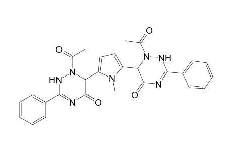2,5-bis(1'-Acetyl-3'-phenyl-5'-oxo-3',4',5',6'-tetrahydro-1',2',4'-triazin-6'-yl)-N-methylpyrrole