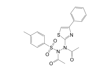 4-Phenyl-2-[2-(p-toluenesulfonyl)-N,N-diacetyl-hydrazino]-thiazole