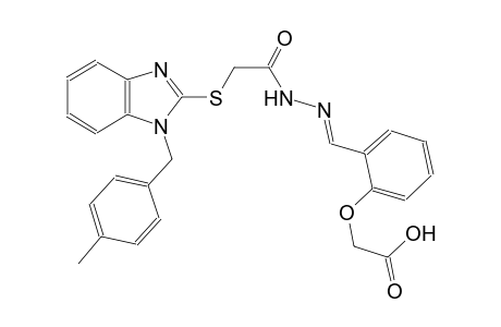 acetic acid, [[1-[(4-methylphenyl)methyl]-1H-benzimidazol-2-yl]thio]-, 2-[(E)-[2-(carboxymethoxy)phenyl]methylidene]hydrazide