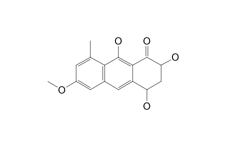 GASTERIACENONE-B;3,4-DIHYDRO-2,4,9-TRIHYDROXY-6-METHOXY-8-METHYL-1(2H)-ANTHRACENONE