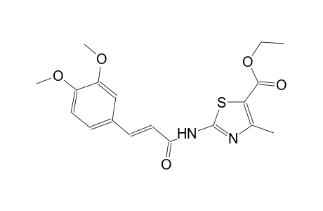 5-thiazolecarboxylic acid, 2-[[(2E)-3-(3,4-dimethoxyphenyl)-1-oxo-2-propenyl]amino]-4-methyl-, ethyl ester