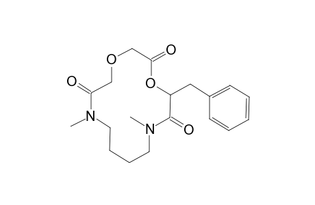 14-Benzyl-7,12-dimethyl-1,4-dioxa-7,12-diazacyclotetradecane-2,6,13-trione