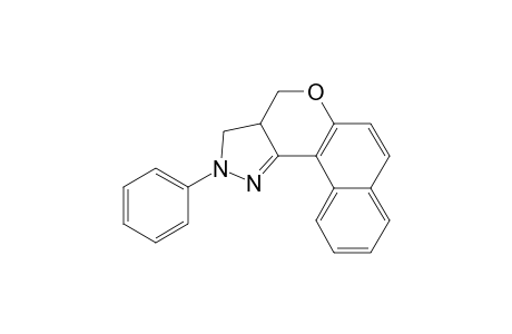 Naphtho[1',2':5,6]pyrano[4,3-c]pyrazole, 2,3,3a,4-tetrahydro-2-phenyl-