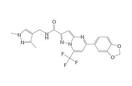 5-(1,3-benzodioxol-5-yl)-N-[(1,3-dimethyl-1H-pyrazol-4-yl)methyl]-7-(trifluoromethyl)pyrazolo[1,5-a]pyrimidine-2-carboxamide