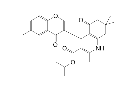 3-quinolinecarboxylic acid, 1,4,5,6,7,8-hexahydro-2,7,7-trimethyl-4-(6-methyl-4-oxo-4H-1-benzopyran-3-yl)-5-oxo-, 1-methylethyl ester