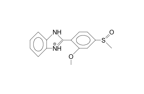 2-(2-Methoxy-4-methylsulfinyl-phenyl)-benzimidaz olium cation