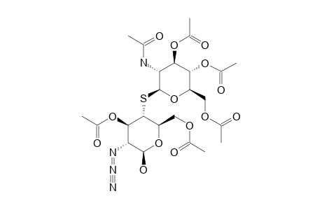 3,6-DI-O-ACETYL-4-S-(2-ACETAMIDO-3,4,6-TRI-O-ACETYL-2-DEOXY-BETA-D-GLUCOPYRANOSYL)-2-AZIDO-2-DEOXY-4-THIO-BETA-D-GLUCOPYRANOSIDE