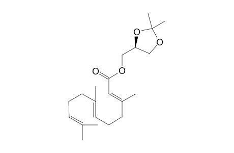 (2S)-1,2-O-Isopropylideneglycerol 3,7,11-Trimethyldodeca-2,6,10-trienoate