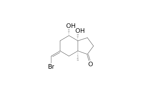 (3a.alpha.,4.alpha.,7a.alpha.)-(+-)-6(E)-(Bromomethylene)-2,3,3a,4,5,6,7,7a-octahydro-3a,4-dihydroxy-7a-methyl-1-indanone