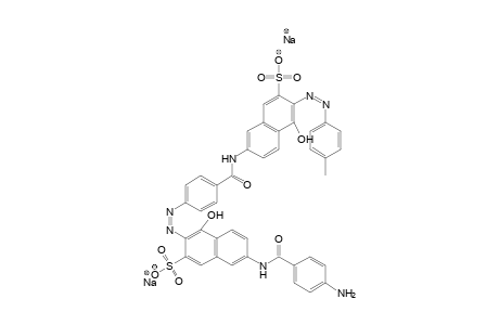 2-Naphthalenesulfonic acid, 7-[[4-[[6-[(4-aminobenzoyl)amino]-1-hydroxy-3-sulfo-2-naphthalenyl]azo]benzoyl]amino]-4-hydroxy-3-[(4-methylphenyl)azo]-, disodium salt