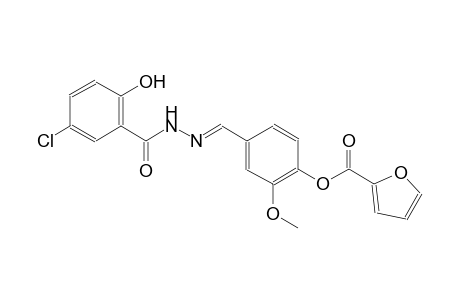 4-{(E)-[(5-chloro-2-hydroxybenzoyl)hydrazono]methyl}-2-methoxyphenyl 2-furoate