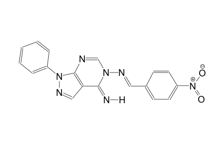 (4Z)-4-imino-N-[(E)-(4-nitrophenyl)methylidene]-1-phenyl-1,4-dihydro-5H-pyrazolo[3,4-d]pyrimidin-5-amine