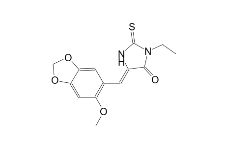 (5Z)-3-ethyl-5-[(6-methoxy-1,3-benzodioxol-5-yl)methylene]-2-thioxo-4-imidazolidinone