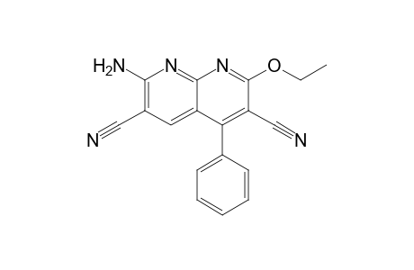 7-Azanyl-2-ethoxy-4-phenyl-1,8-naphthyridine-3,6-dicarbonitrile