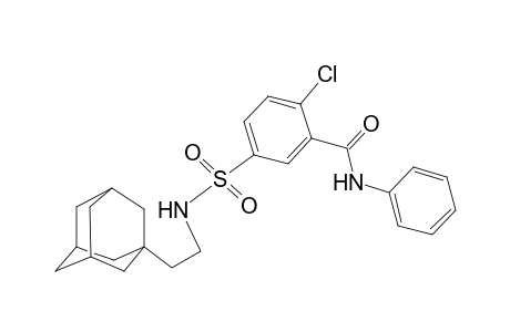5-[2-(1-adamantyl)ethylsulfamoyl]-2-chloranyl-N-phenyl-benzamide
