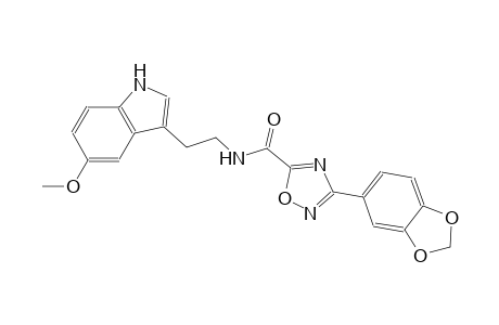 3-(1,3-benzodioxol-5-yl)-N-[2-(5-methoxy-1H-indol-3-yl)ethyl]-1,2,4-oxadiazole-5-carboxamide