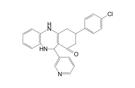 3-(4-Chlorophenyl)-11-(3-pyridinyl)-2,3,4,5,10,11-hexahydro-1H-dibenzo[b,E][1,4]diazepin-1-one