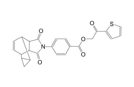 2-oxo-2-(thiophen-2-yl)ethyl 4-(1,3-dioxo-3,3a,4,4a,5,5a,6,6a-octahydro-4,6-ethenocyclopropa[f]isoindol-2(1H)-yl)benzoate