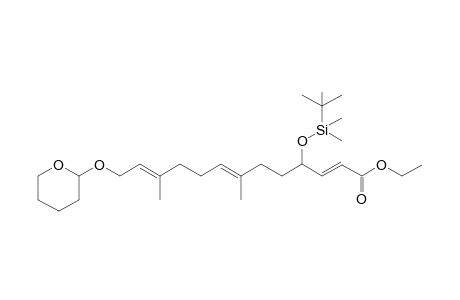 Ethyl (RS,E,E,E)-4-{[(tert-Butyl)dimethylsilyl]oxy}-7,11-dimethyl-13-{[(RS)-tetrahydro-2H-pyran-2-yl]oxy}trideca-2,7,11-trienoate