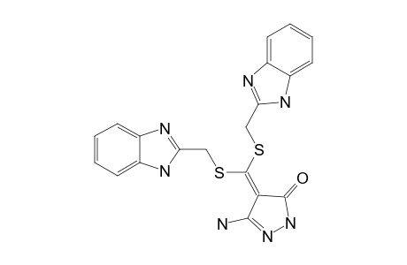 3-AMINO-4-[BIS-[(1'H-BENZO-[D]-IMIDAZOL-2'-YL)-METHYLTHIO]-METHYLENE]-1H-PYRAZOL-5(4H)-ONE