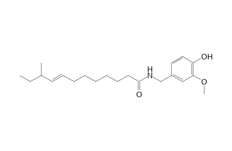 (E)-N-(4-Hydroxy-3-methoxybenzyl)-10-methyl-8-dodecenamide (Trishomocapsaicin II)