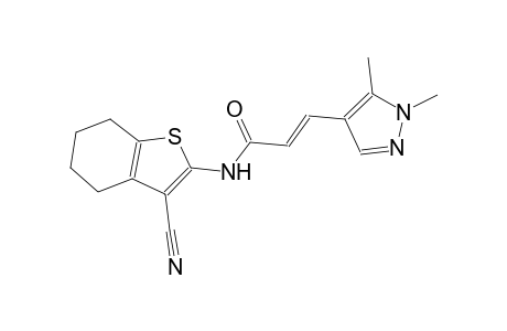 (2E)-N-(3-cyano-4,5,6,7-tetrahydro-1-benzothien-2-yl)-3-(1,5-dimethyl-1H-pyrazol-4-yl)-2-propenamide