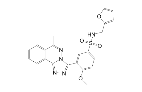 N-(2-furylmethyl)-4-methoxy-3-(6-methyl[1,2,4]triazolo[3,4-a]phthalazin-3-yl)benzenesulfonamide