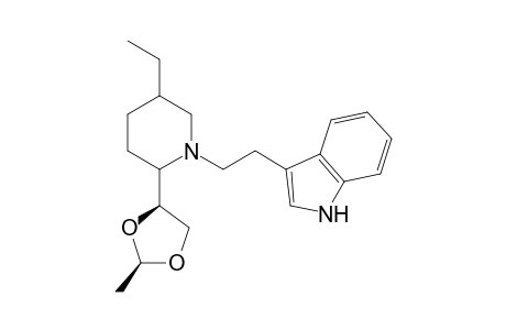 cis-5-Ethyl-2-(1,1-ethylenedioxyethyl)-1-[2-(3-indolyl)ethyl]piperidine