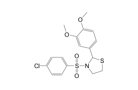 thiazolidine, 3-[(4-chlorophenyl)sulfonyl]-2-(3,4-dimethoxyphenyl)-