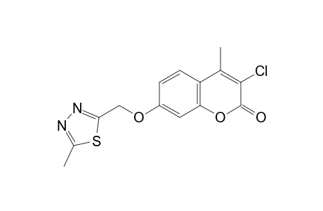 2H-1-Benzopyran-2-one, 3-chloro-4-methyl-7-[(5-methyl-1,3,4-thiadiazol-2-yl)methoxy]-