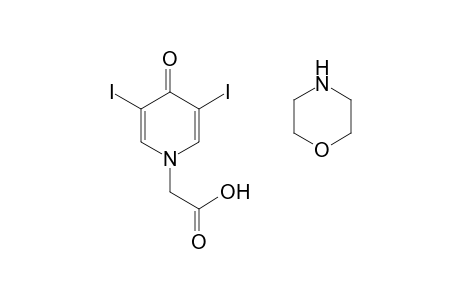 3,5-diiodo-4-oxo-1(4H)-pyridineacetic acid, compound with morpholine (1:1)