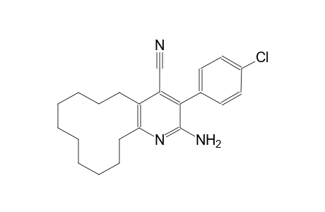 2-amino-3-(4-chlorophenyl)-5,6,7,8,9,10,11,12,13,14-decahydrocyclododeca[b]pyridine-4-carbonitrile