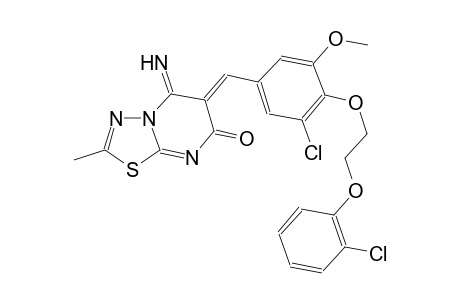 7H-[1,3,4]thiadiazolo[3,2-a]pyrimidin-7-one, 6-[[3-chloro-4-[2-(2-chlorophenoxy)ethoxy]-5-methoxyphenyl]methylene]-5,6-dihydro-5-imino-2-methyl-, (6Z)-