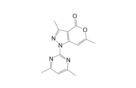 1-(4,6-dimethylpyrimidin-2-yl)-3,6-dimethyl-1H,4H-pyrano[4,3-c]pyrazol-4-one