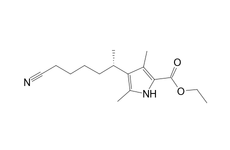 (+)-(S)-6-(2,4-Dimethyl-5-(ethoxycarbonyl)-1H-pyrrol-3-yl)heptanenitrile