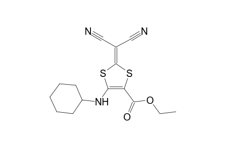 Ethyl 2-dicyanomethylene-5-cyclohexylamino-1,3-dithiole-4-carboxylate