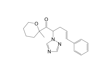 5-Penten-1-one, 5-phenyl-1-(tetrahydro-2-methyl-2H-pyran-2-yl)-2-(1H-1,2,4-triazol-1-yl)-